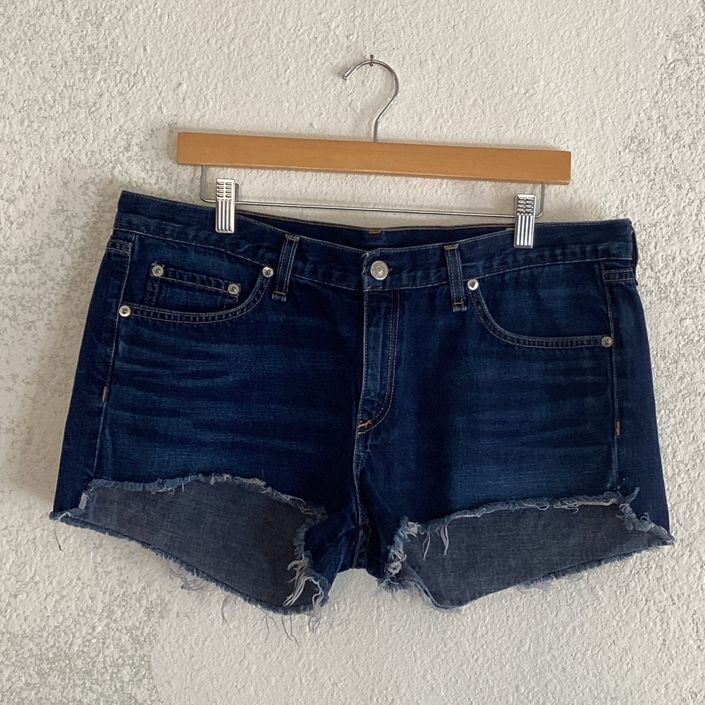 rag & bone Dark Blue Jean Cutoff Denim Shorts Size 31